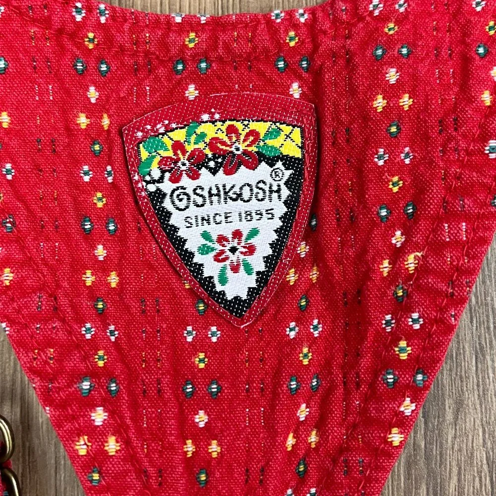 OshKosh B’gosh Vintage Floral Dress Overalls Sz 6